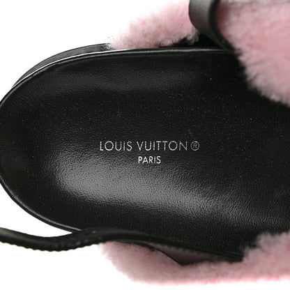 Louis Vuitton Shearling Paseo Sandals 40 Pink 7 of 8
