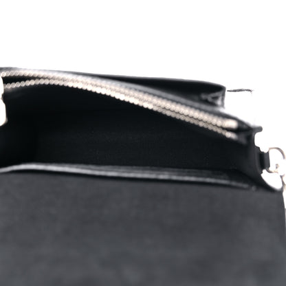 Louis Vuitton Soft Calfskin Mini My Lockme Chain Pochette Black 5 of 11