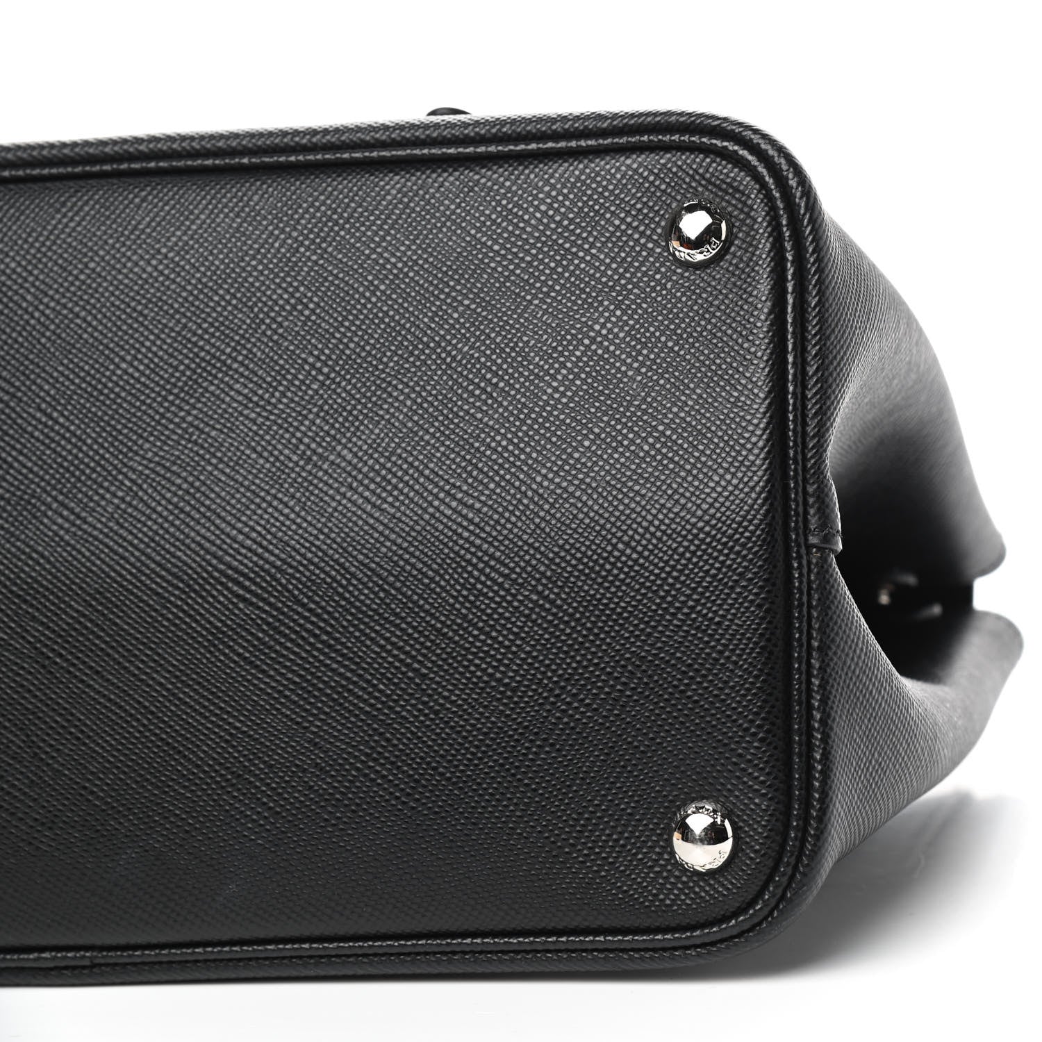 Prada Saffiano Cuir Convertible Top Handle Tote Black 7 of 9