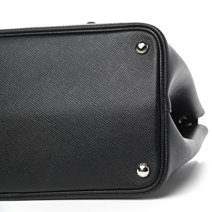Prada Saffiano Cuir Convertible Top Handle Tote Black 7 of 9