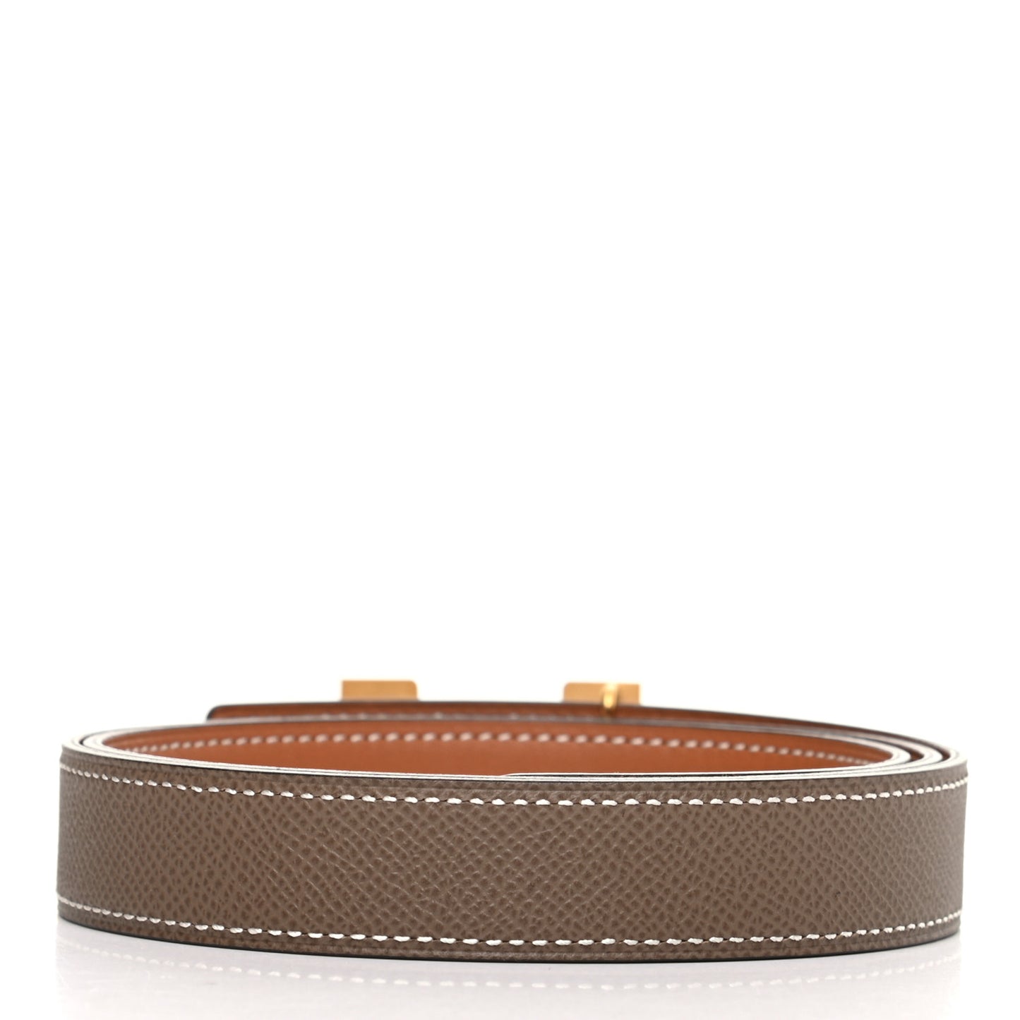 Swift Epsom 24mm Mini Constance H Belt Gold Etoupe