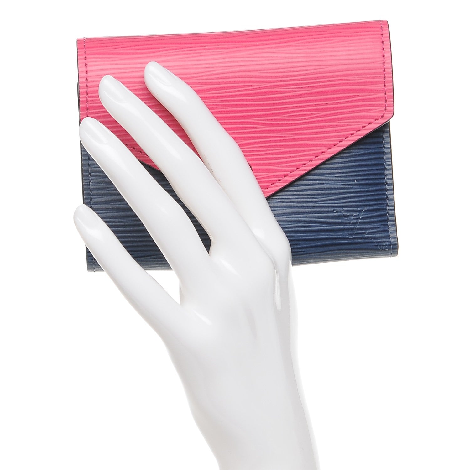 Louis Vuitton Epi Victorine Wallet Indigo Hot Pink 2 of 7