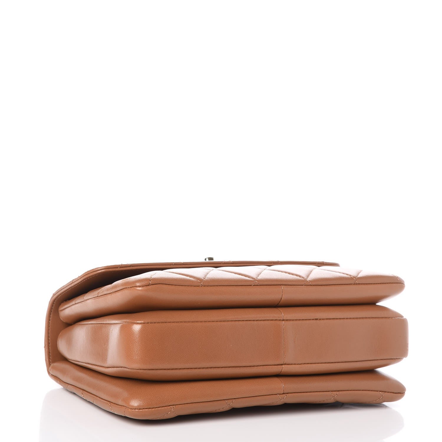 Chanel Lambskin Quilted Small Trendy CC Flap Dual Handle Bag Camel