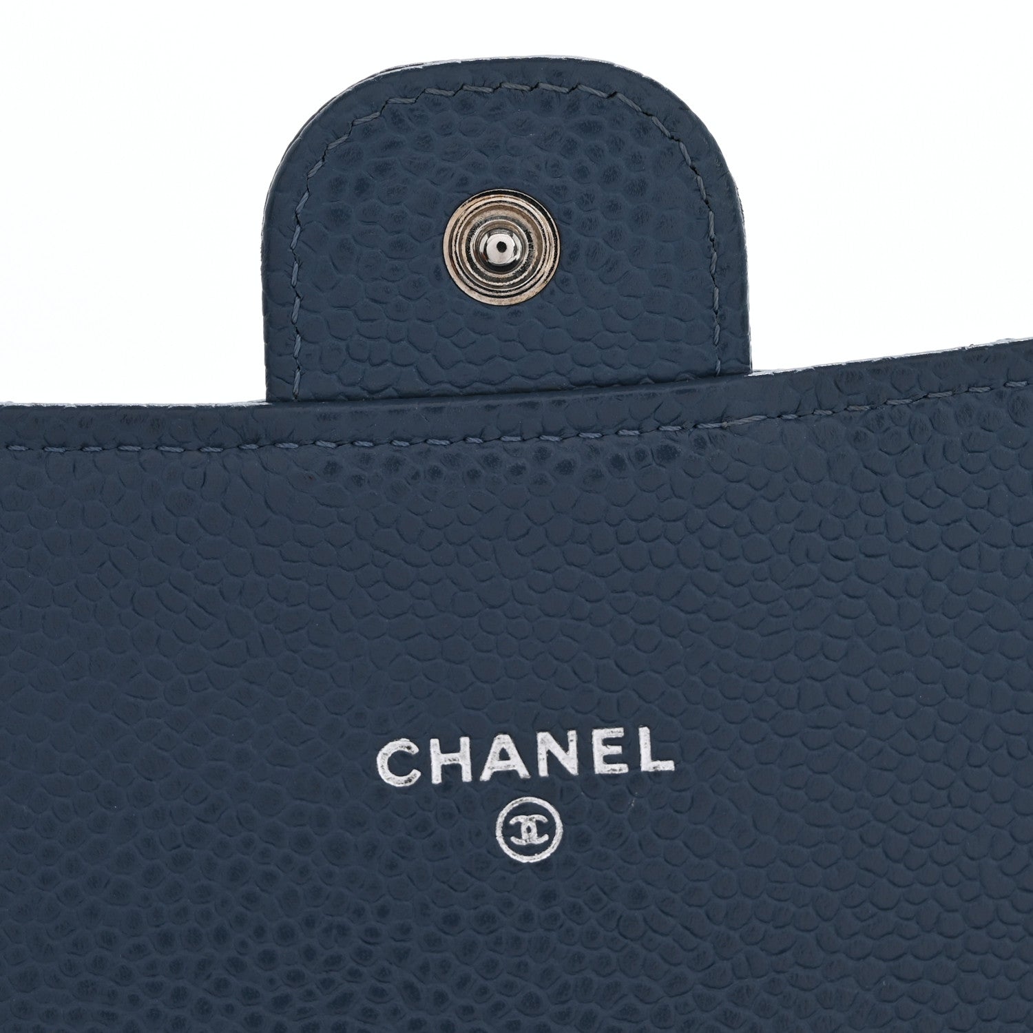 Chanel Caviar Quilted Travel Wallet Blue 7 of 13