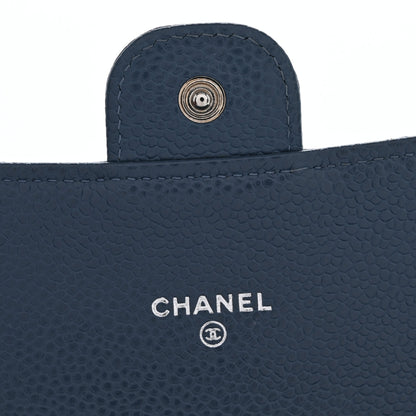 Chanel Caviar Quilted Travel Wallet Blue 7 of 13