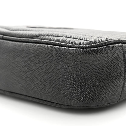 Saint Laurent Grain De Poudre Matelasse Monochrome Monogram Mini Lou Camera Bag Black 10 of 13