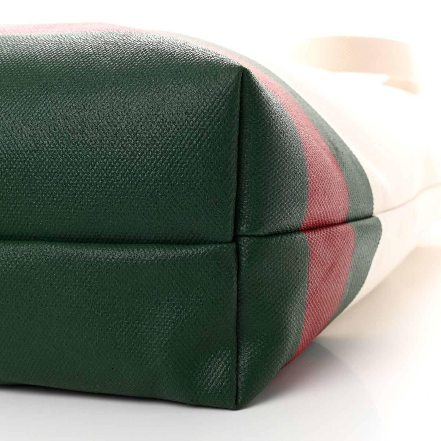 Canvas Logo Embossed Ophidia Tote Beige