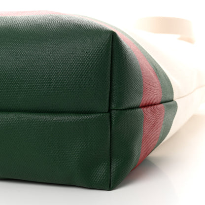 Gucci Canvas Logo Embossed Ophidia Tote Beige 10 of 10