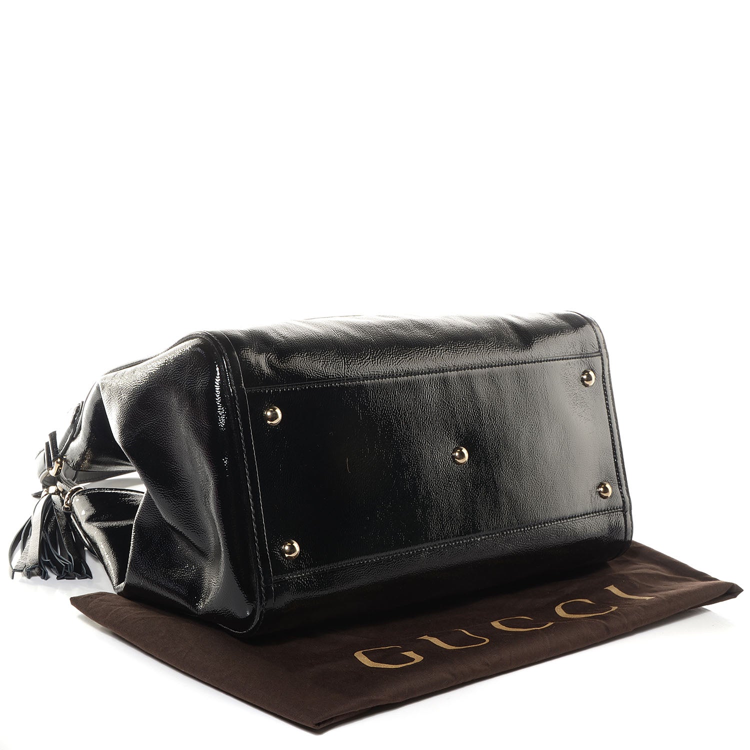 Gucci Vernice Naplack Medium Soho Shoulder Bag Black 4 of 7