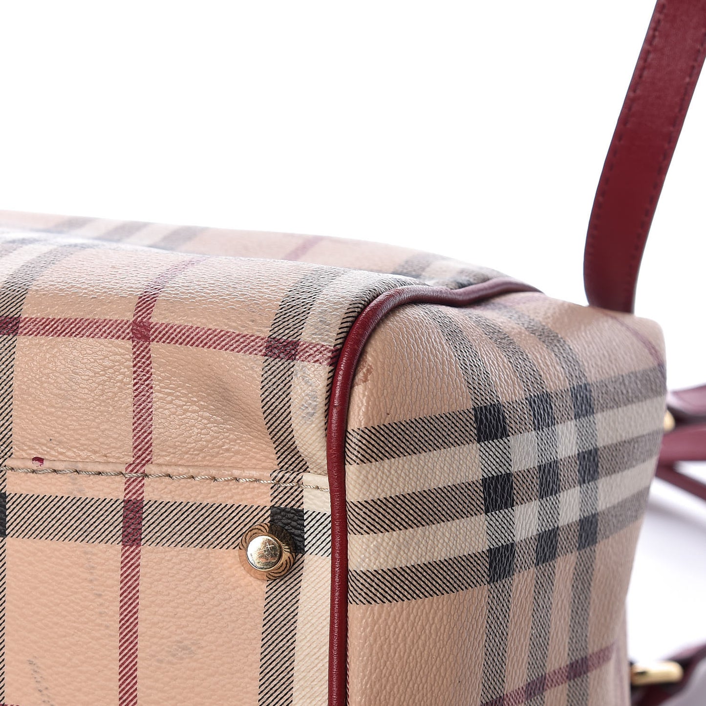 Haymarket Check Small Canterbury Tote Military Red