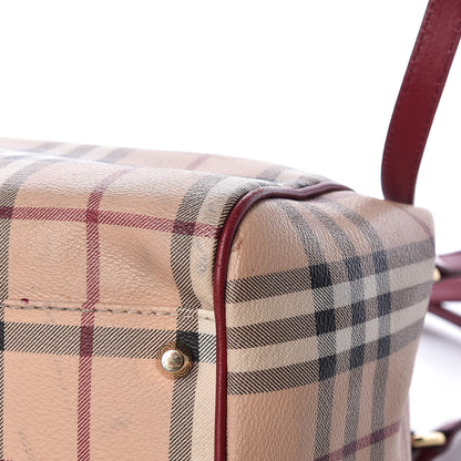 Burberry Haymarket Check Small Canterbury Tote Military Red 13 of 15