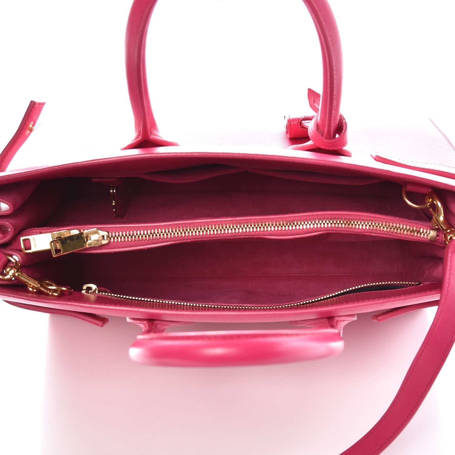 Saint Laurent Calfskin Small Sac De Jour Bubblegum 5 of 9