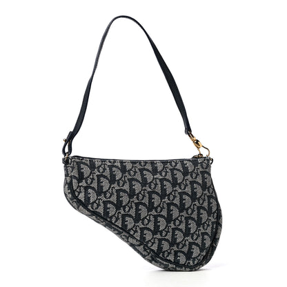 Christian Dior Monogram Mini Saddle Pochette Navy 2 of 4