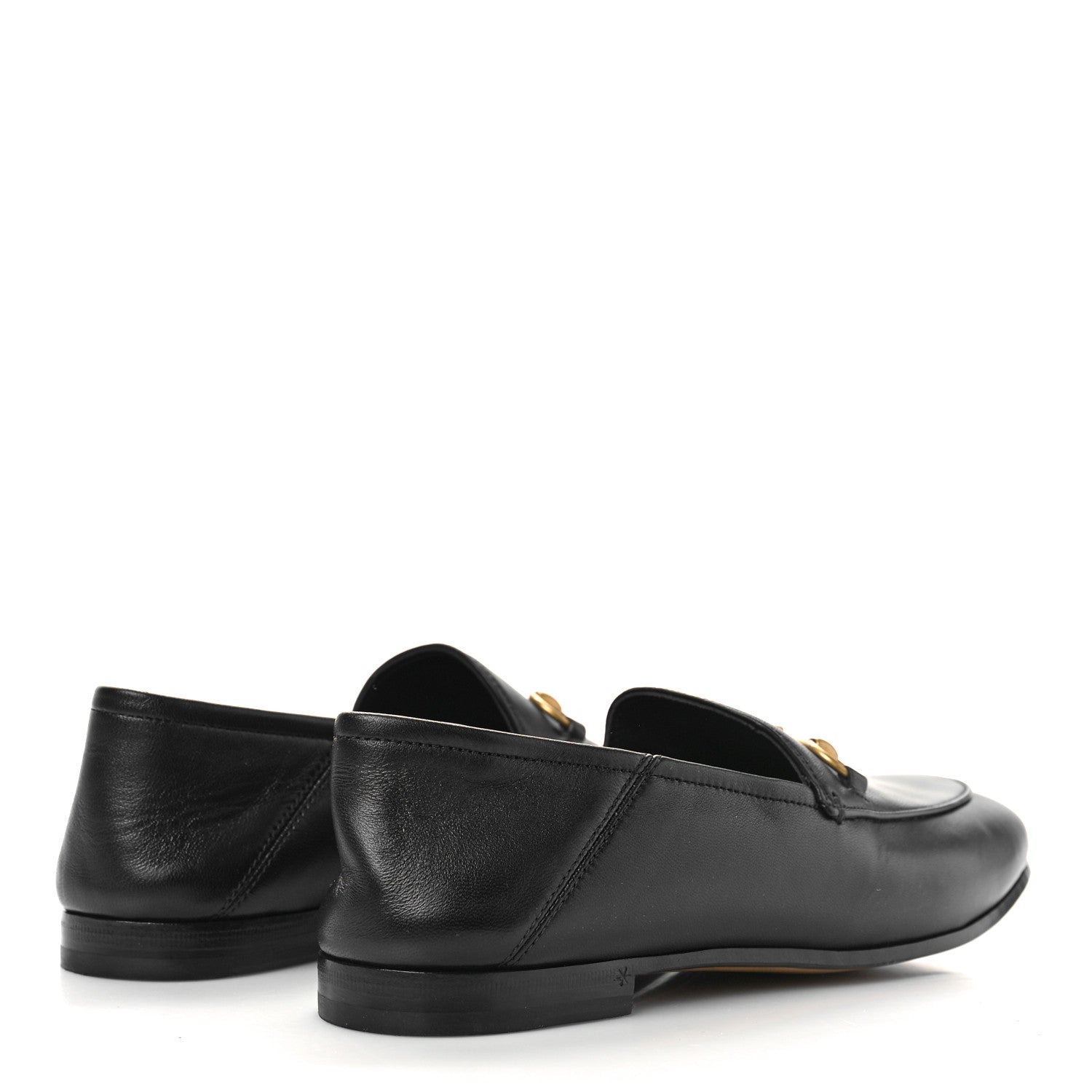 Gucci Lambskin Womens Brixton Horsebit Loafers 39 Black 3 of 8