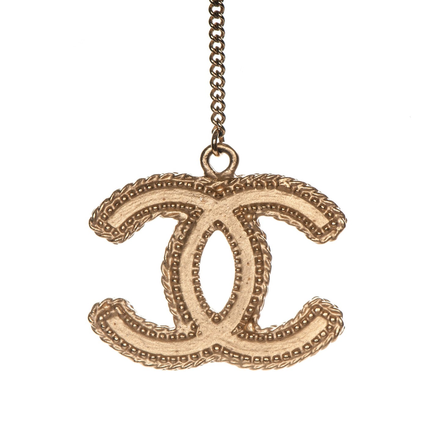 CC Drop Earrings Matte Gold