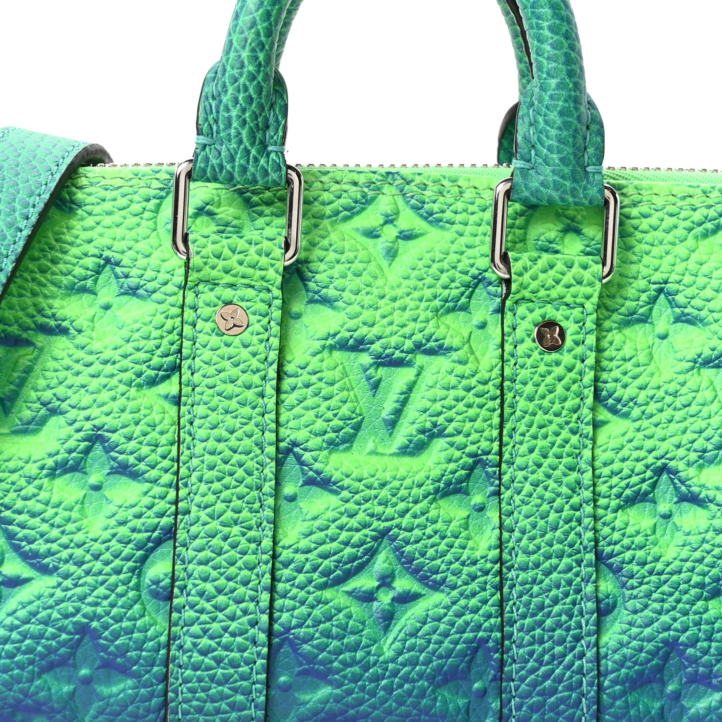 Taurillon Illusion Keepall XS Bleu Vert