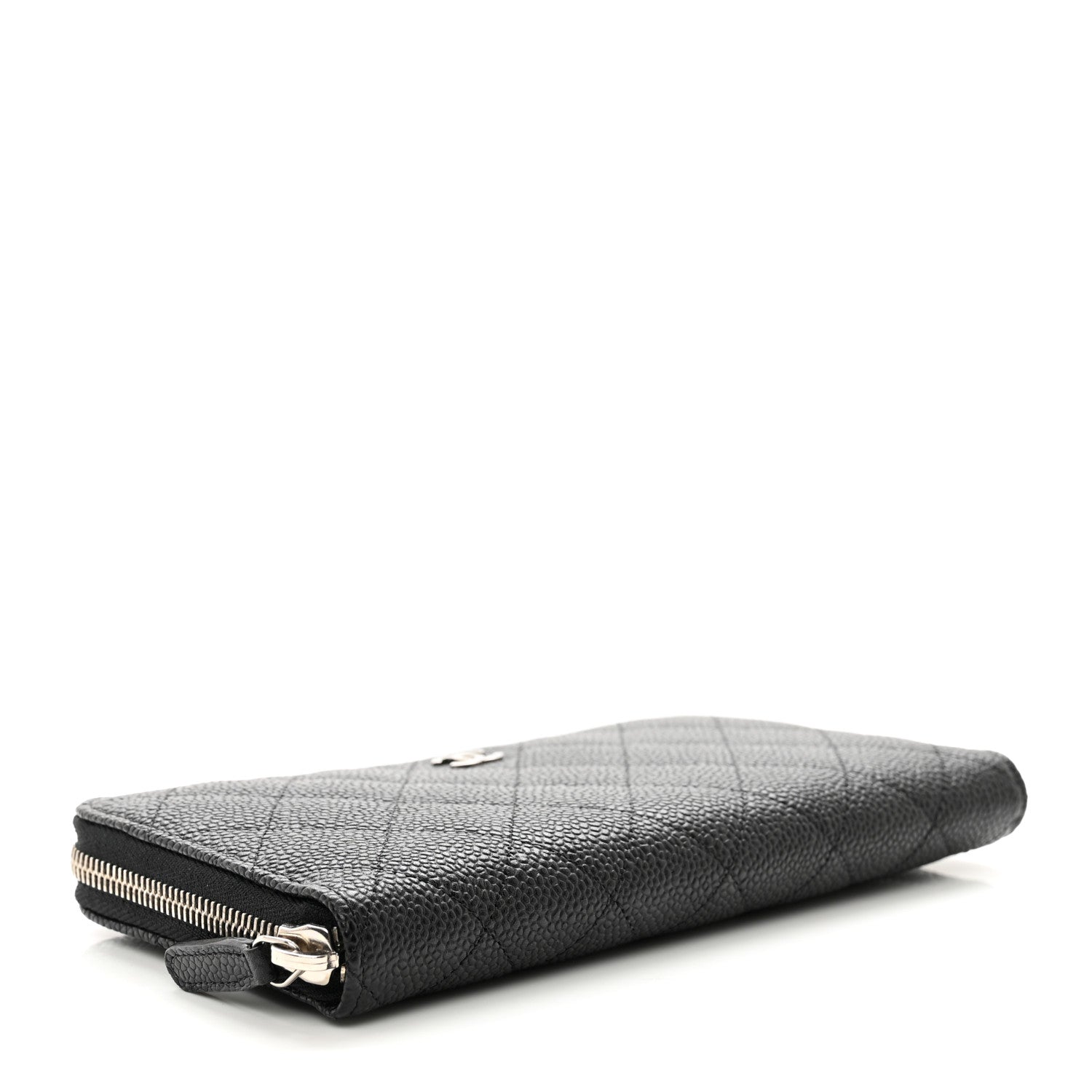 Chanel Caviar Quilted Large Gusset Zip Around Wallet Black 4 of 9