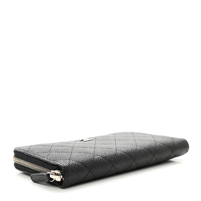 Chanel Caviar Quilted Large Gusset Zip Around Wallet Black 4 of 9