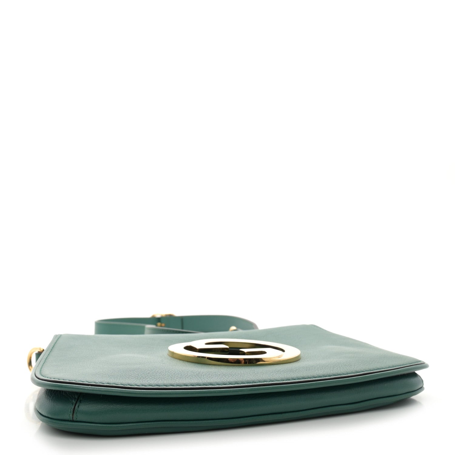 Gucci Roxy Calfskin Blondie Chain Shoulder Flap Bag Emerald 4 of 12