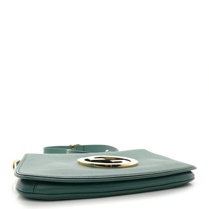 Gucci Roxy Calfskin Blondie Chain Shoulder Flap Bag Emerald 4 of 12