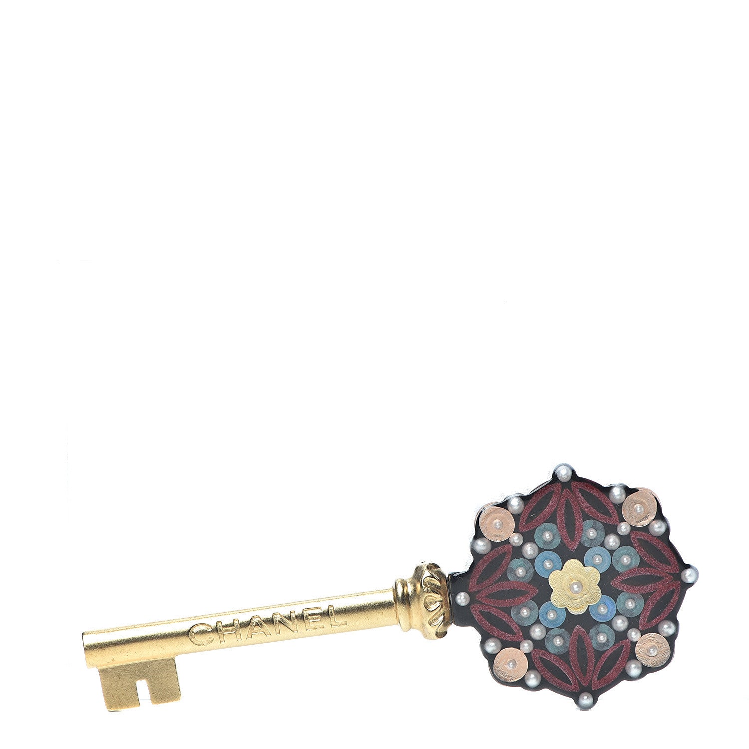 Chanel Enamel Key Brooch Multicolor 1 of 3