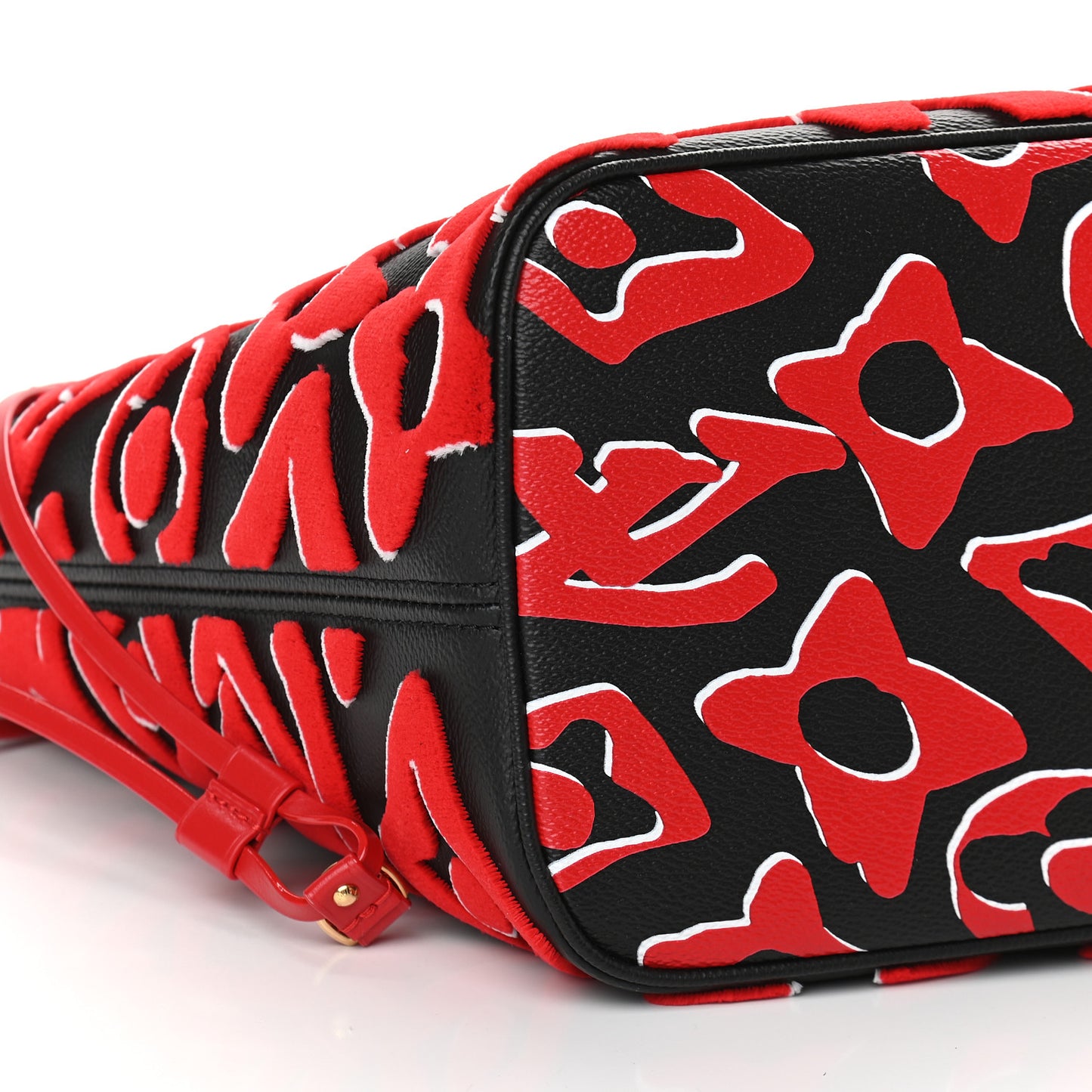 X UF Tufted Monogram Neverfull MM Black Red