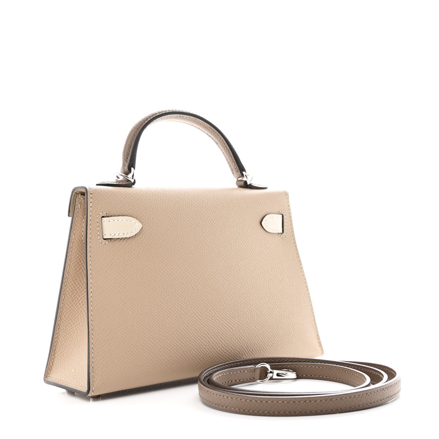 Epsom Tri-Color Mini Kelly Sellier 20 Trench Craie Etoupe