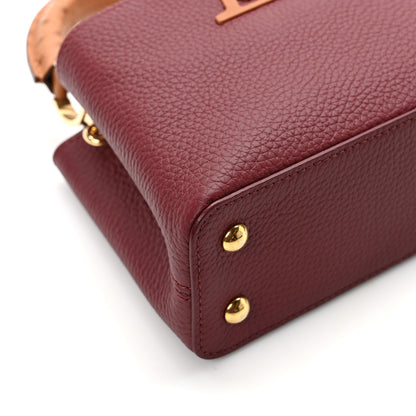 Louis Vuitton Taurillon Ostrich Mini Capucines Griotte Red Honey 10 of 12