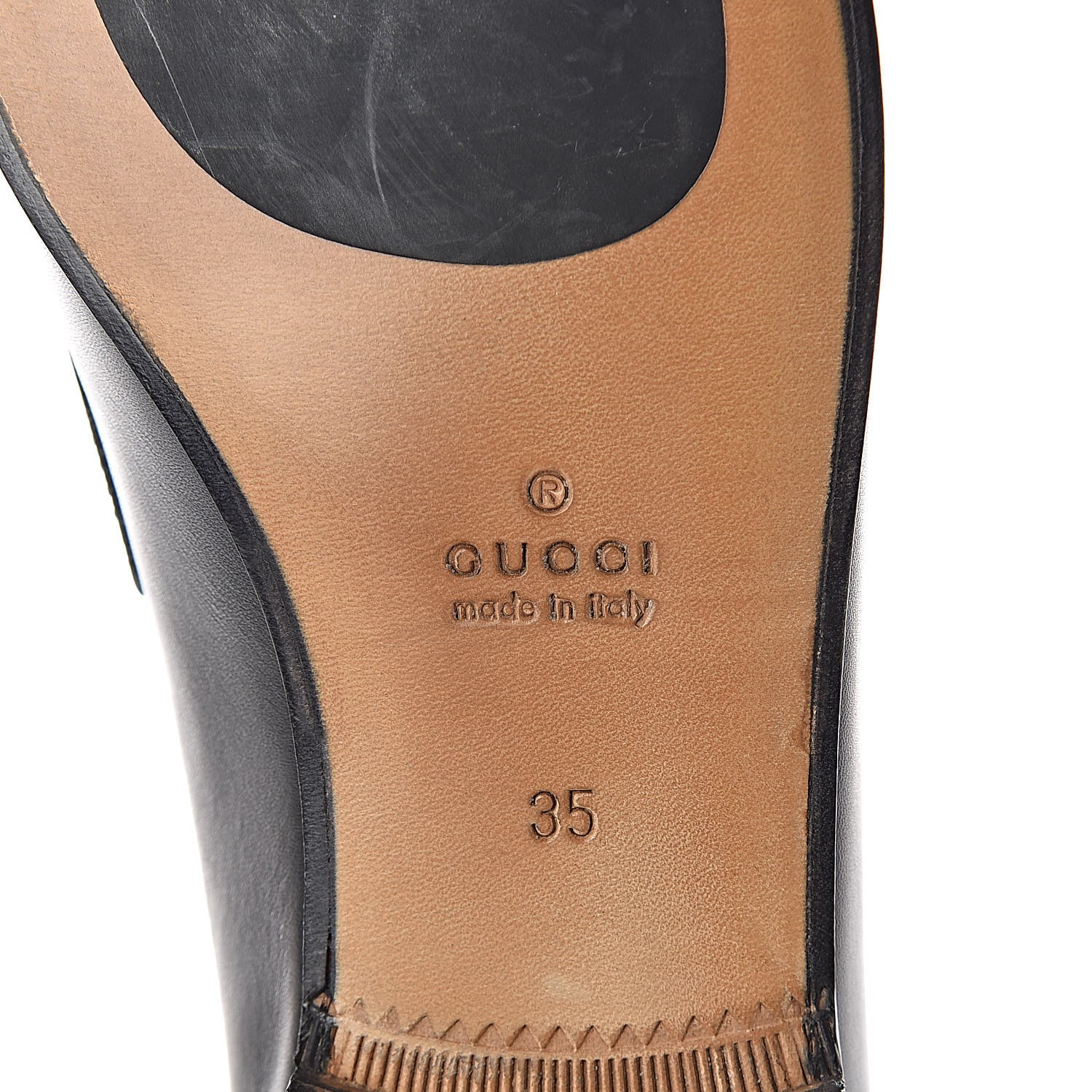 Gucci Calfskin Womens Jordaan Loafers 35 Black 6 of 8