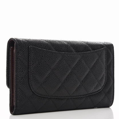 Chanel Caviar Quilted Large Flap Wallet Black 3 of 9