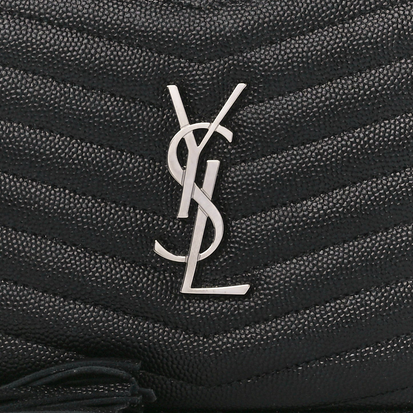 Grain De Poudre Matelasse Monogram Mini Lou Camera Bag Black