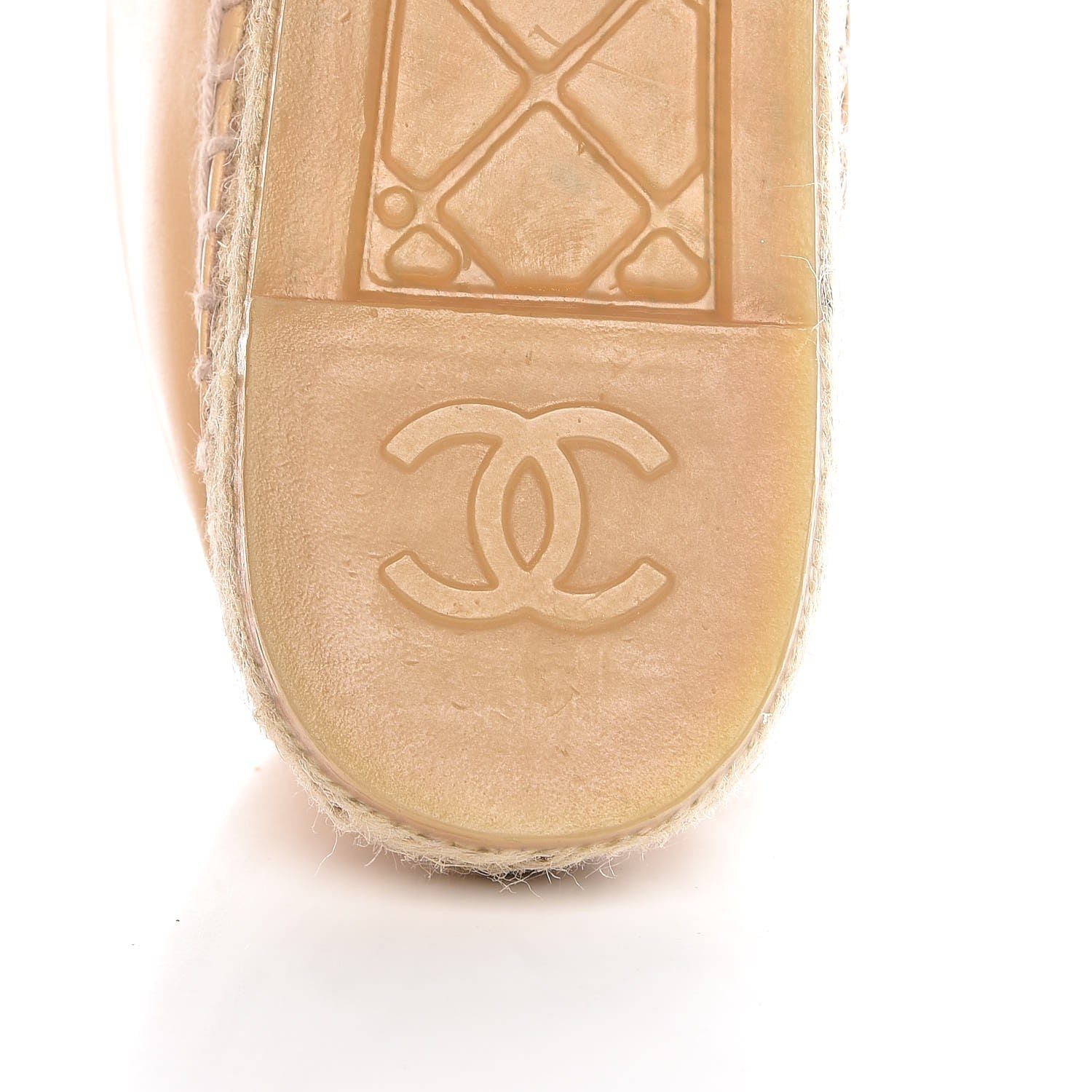 Chanel Lambskin CC Espadrilles 39 Beige Black 6 of 11