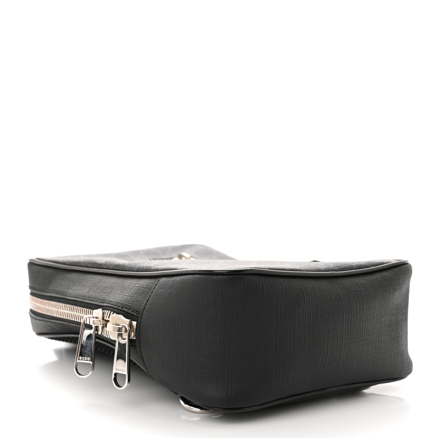 GG Supreme Monogram Web Belt Bag Black Grey