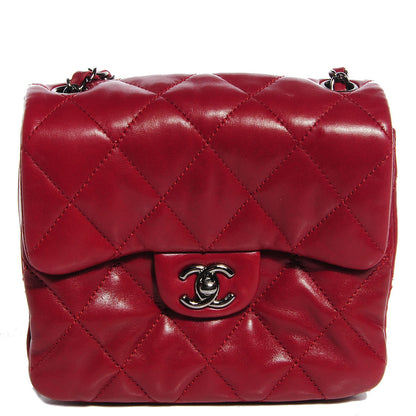 Chanel Lambskin Quilted Mini Chanel 3 Flap Red 1 of 7