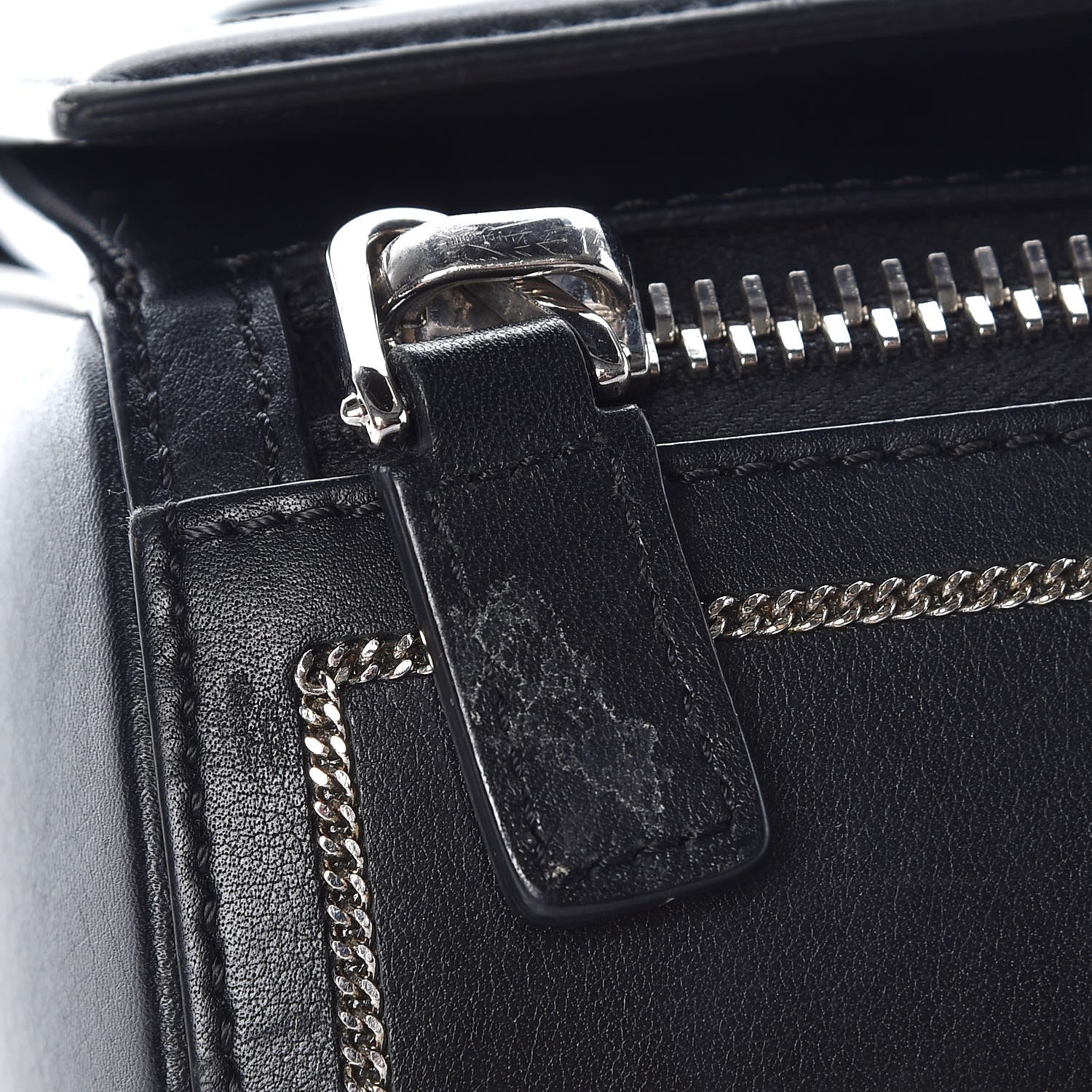 Givenchy Calfskin Chain Embellished Mini Pandora Box Crossbody Bag Black 9 of 9
