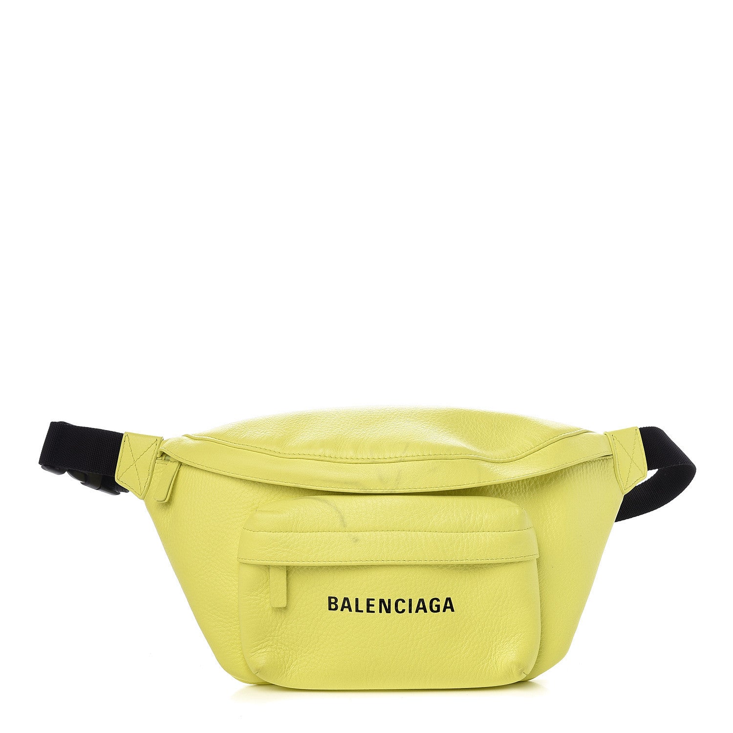 Balenciaga Smooth Calfskin Logo Large Everyday Beltpack Acid Green 1 of 12
