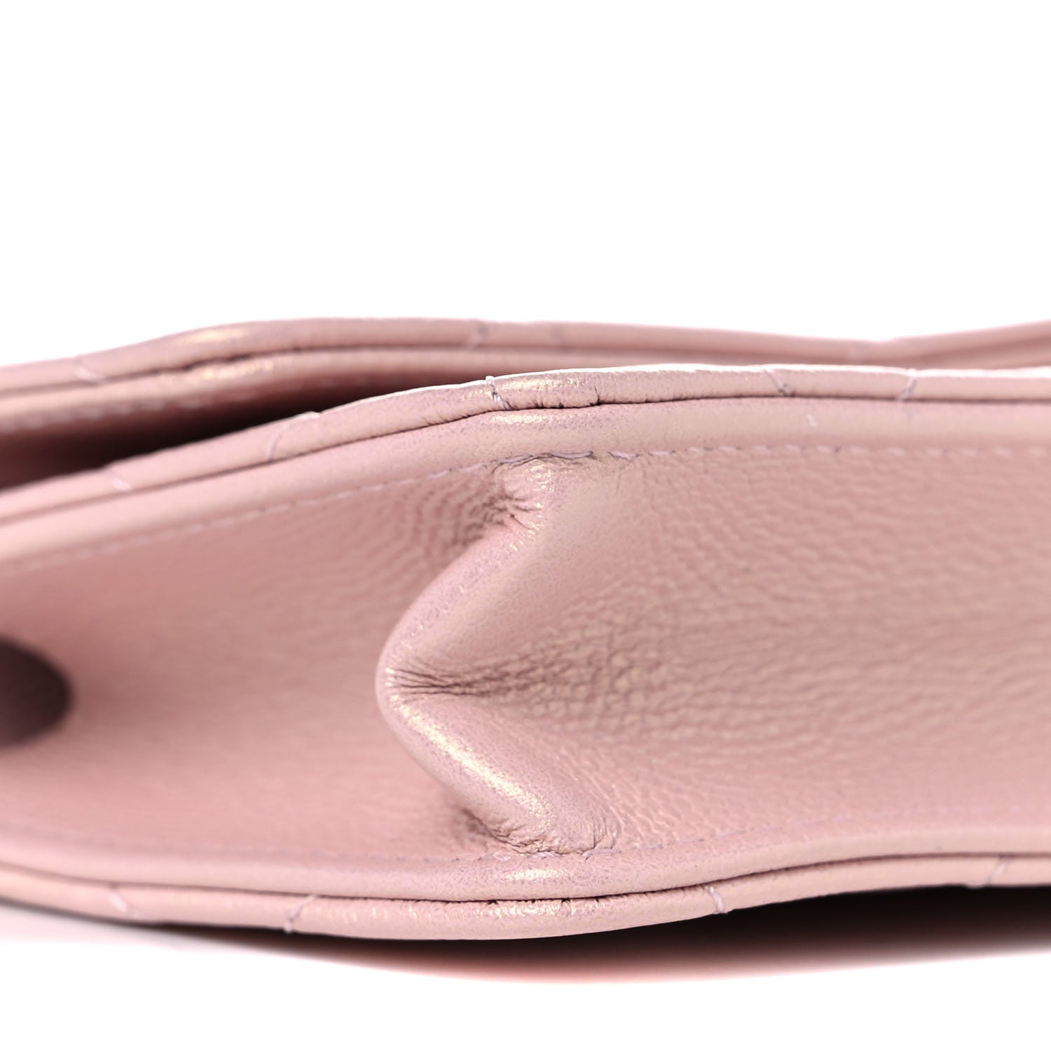 Chanel Iridescent Caviar Quilted Pearl On Top Coin Purse With Chain Light Pink 9 of 11