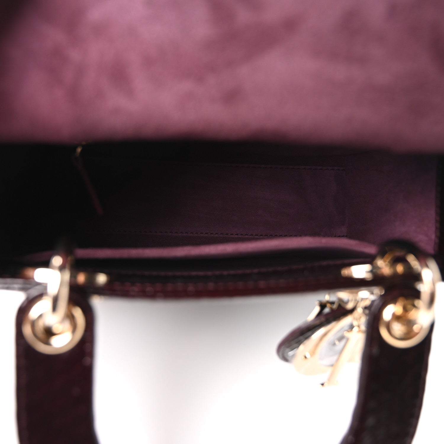 Christian Dior Snakeskin Small Lady Dior Deep Amaranth 5 of 10