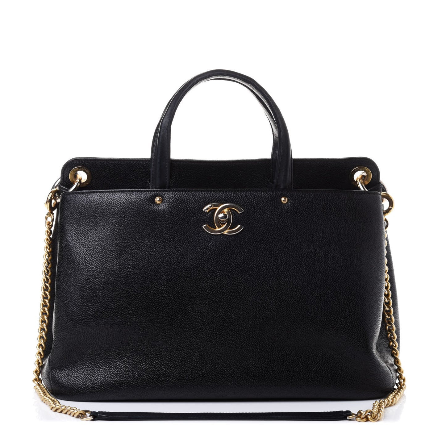 Caviar Large Shopping Tote Black