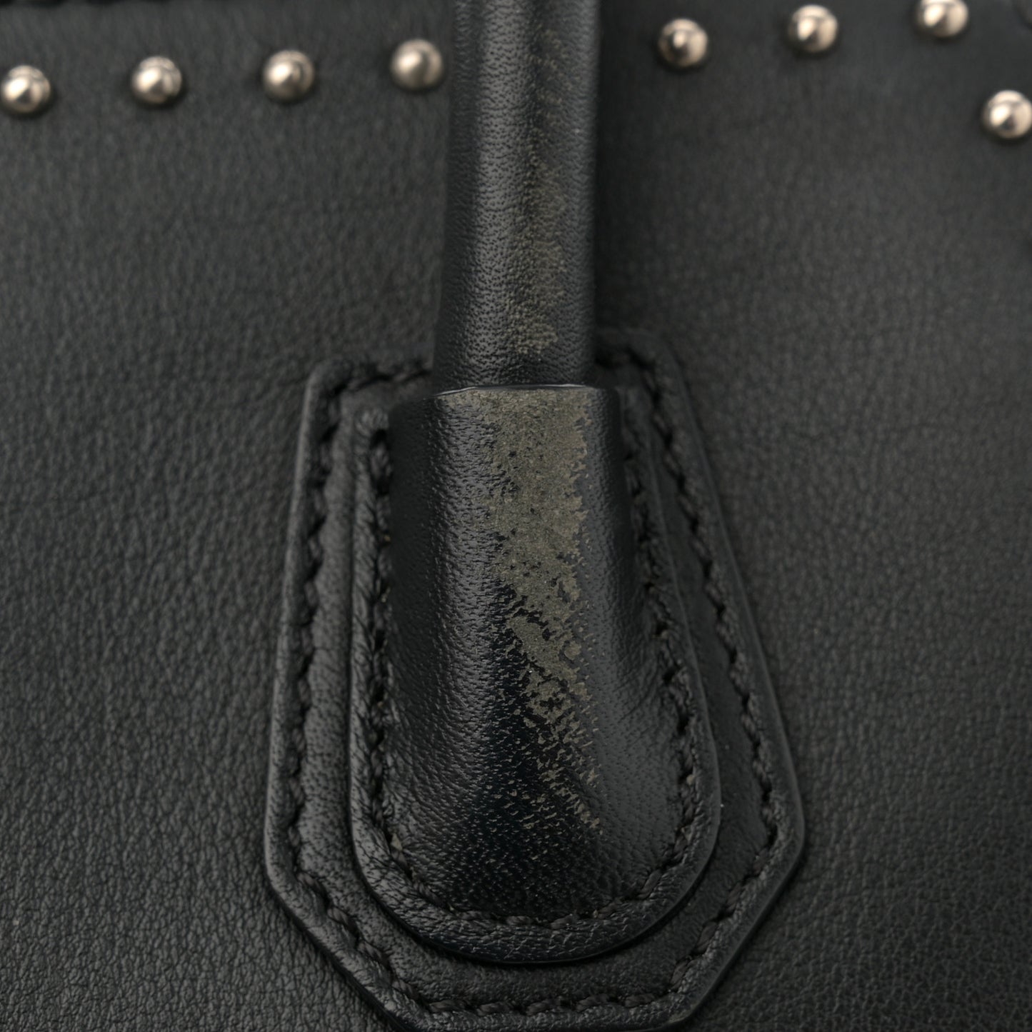 Smooth Calfskin Mini Studded Antigona Black