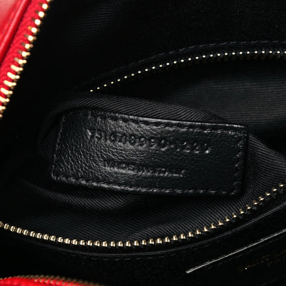Saint Laurent Lambskin Quilted Monogram Victoire Camera Bag Rouge Eros 10 of 10