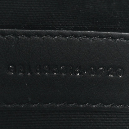 Saint Laurent Calfskin Polka Dot Monogram Zip Bill Pouch Black White 7 of 9
