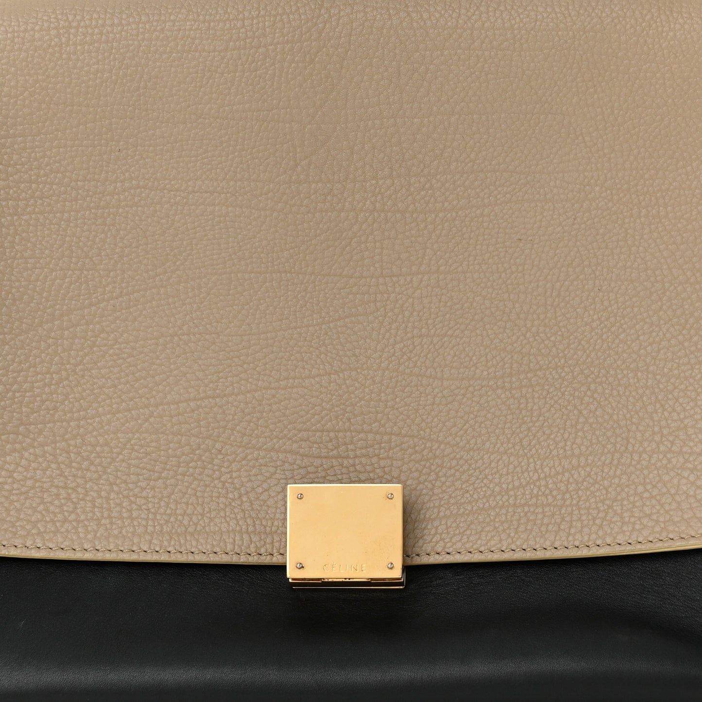 Calfskin Suede Medium Tri-Color Trapeze Tri-Color Sand