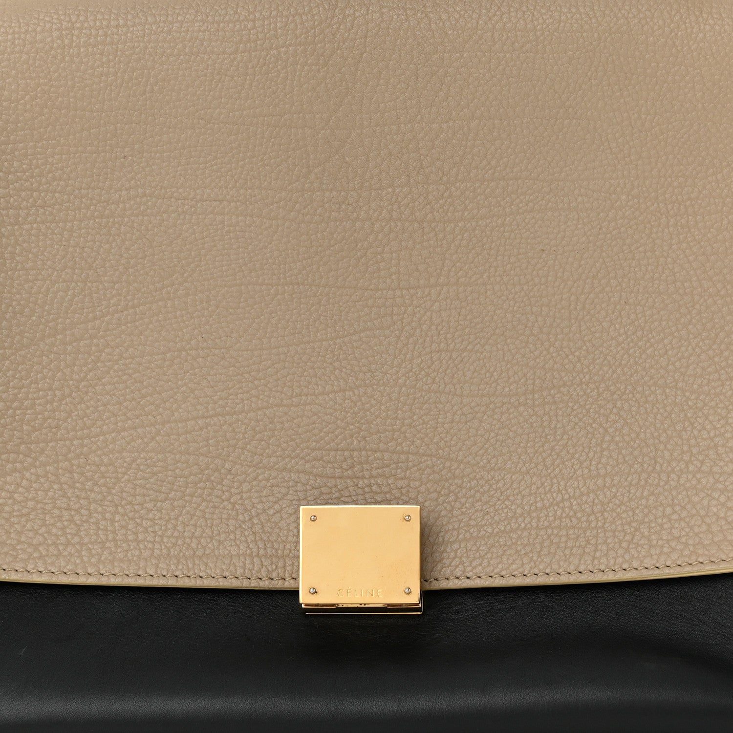 Celine Calfskin Suede Medium Tri-Color Trapeze Tri-Color Sand 8 of 13