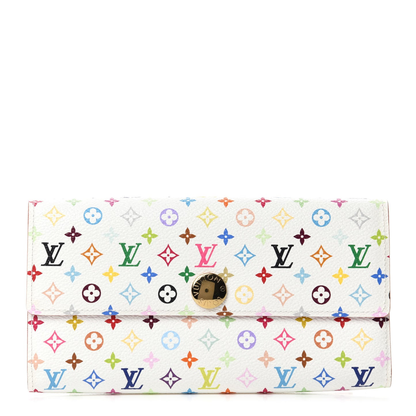 Monogram Multicolor Sarah Wallet White Litchi