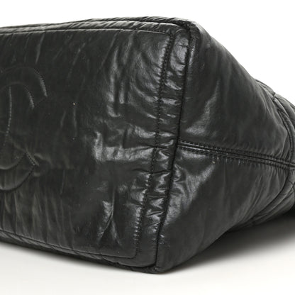Chanel Coated Canvas Quilted Garment Travel Bag Black 9 of 9