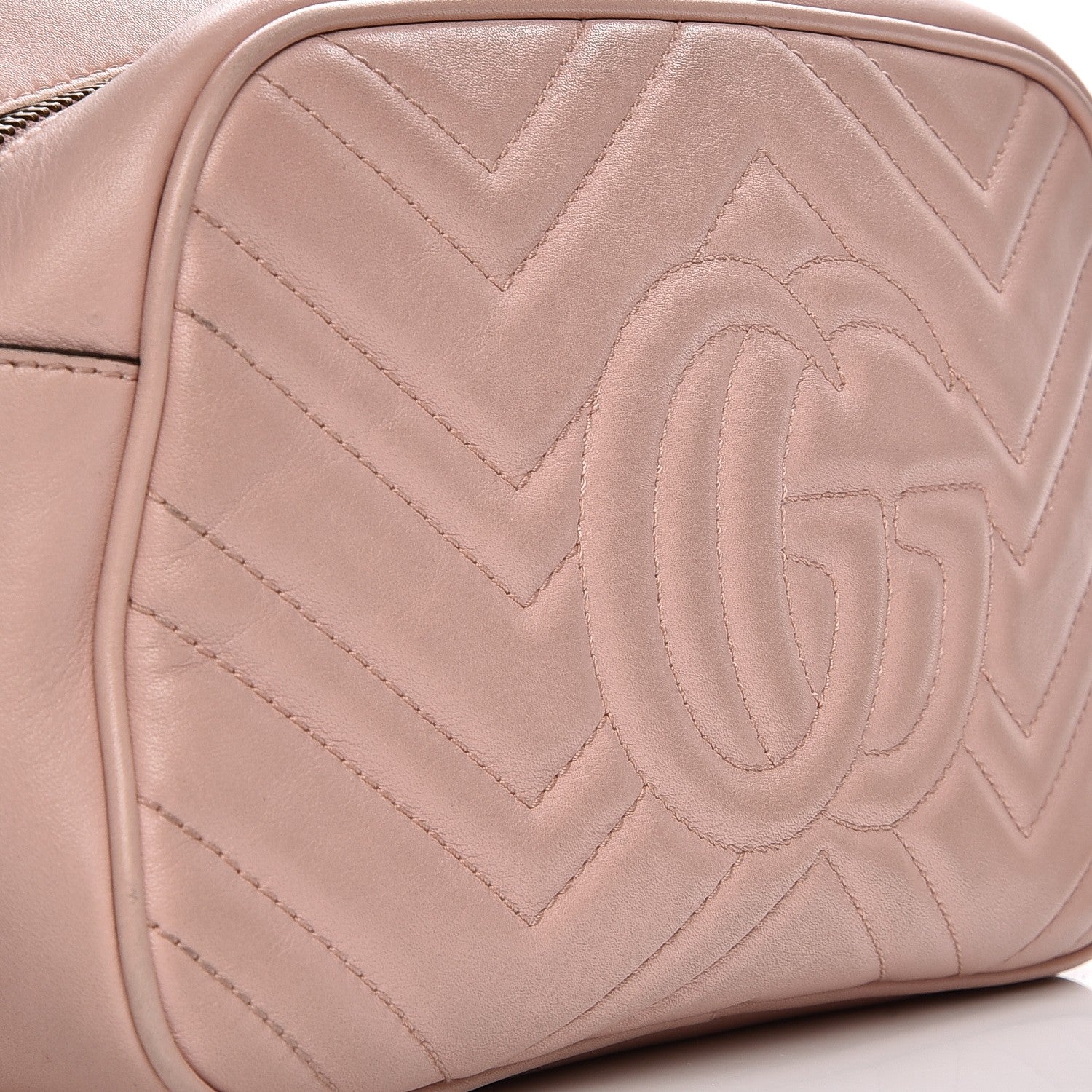 Gucci Calfskin Matelasse Small GG Marmont Chain Shoulder Bag Perfect Pink 15 of 15