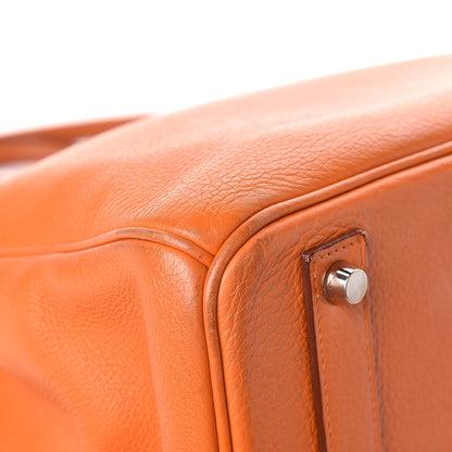 Hermes Taurillon Clemence Birkin 40 Orange 26 of 33