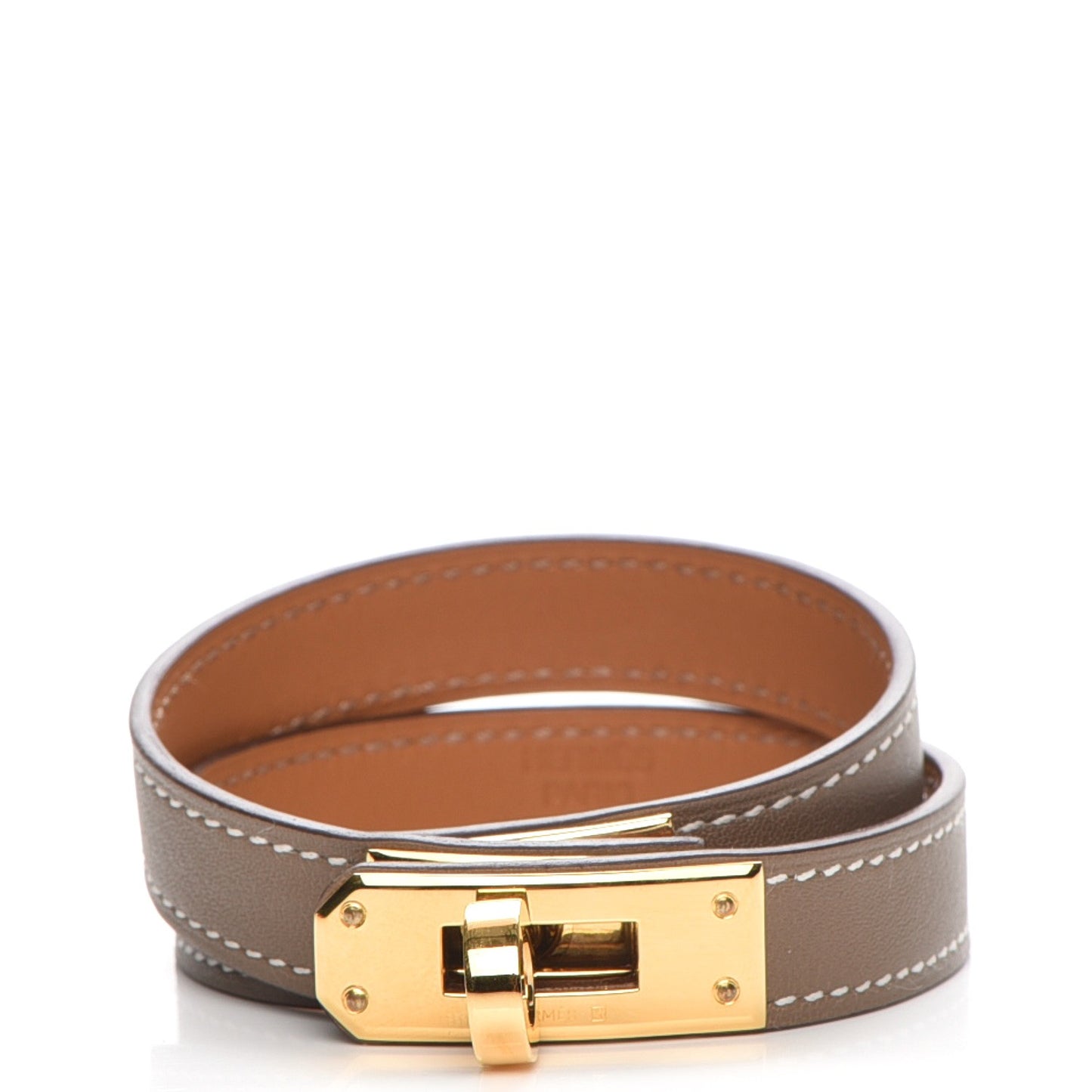 Swift Kelly Double Tour Bracelet M Etoupe