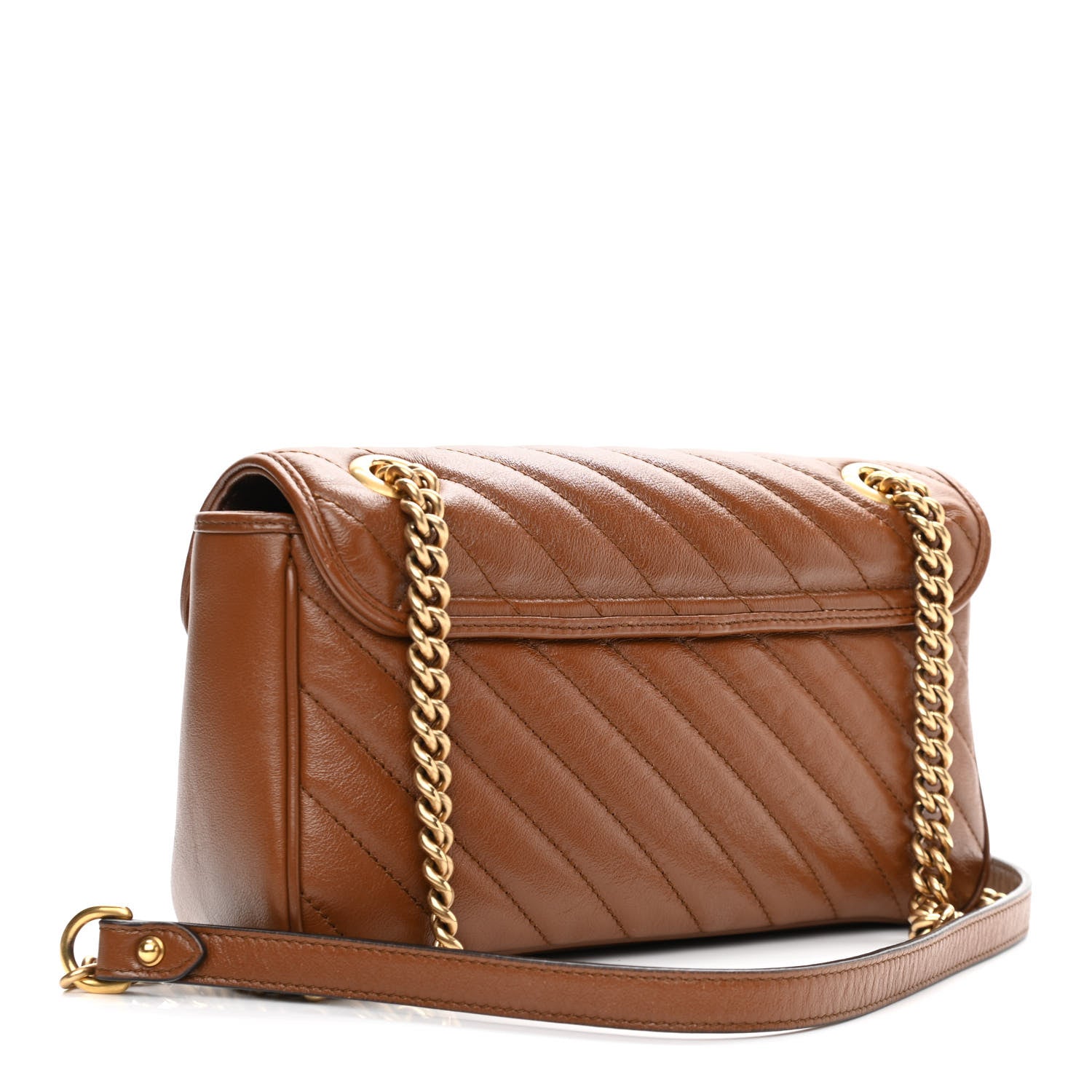 Gucci Azalea Calfskin Matelasse Diagonal Small GG Marmont Shoulder Bag Cuir 3 of 10